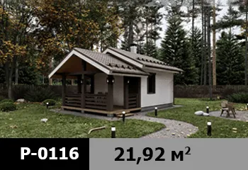 Проект бани P-0116