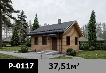 Проект дома P-0117 — неоклассика до 100 м²