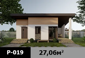 Проект дома P-019 — неоклассика до 100 м²